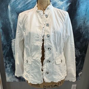 Women's White Button-Up Jacket